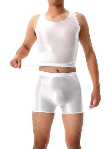 Conjunto brillante para hombre gimnasia ropa deportiva calce ajustado camiseta sin mangas con pantalones cortos - Imagen 20 de 89