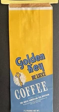4 Golden Key Deluxe Coffee Bags. The Great American Tea Division of A&P Store's