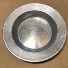 ANTICO PIATTO FONDO ROTONDO IN ALLUMINIO VINTAGE GAVETTA MILITARE ITALIA