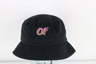 Odd Future Golf Wang Tyler the Creator Donut Bucket Hat Cap Black Cotton L/XL