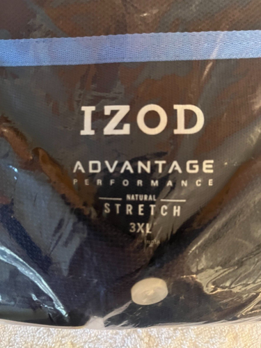 IZOD Men's Advantage Performance Short Sleeve Polo Shirt Peacoat Blue L - Picture 1 of 5