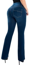 Butt Lifter Womens Jeans Bootcut Push Up Pantalones Levanta Cola Colombianos