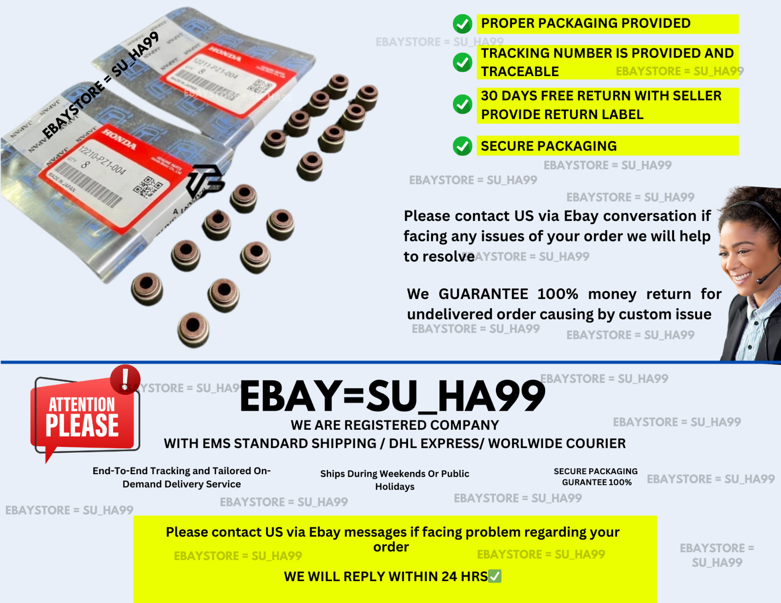 16 Genuine OEM Honda Valve Stem Seal Set Kit B16 B18 D16 K20 K24 H22 ACURA 