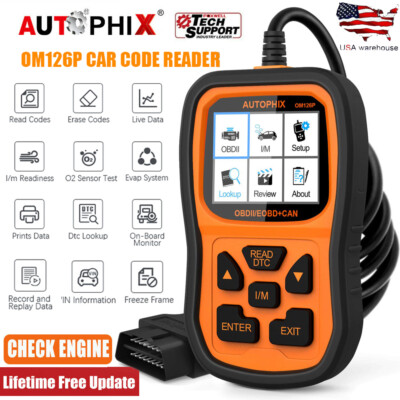 AUTOPHIX OM126P OBD2 Code Reader Check Automotive Engine Diagnostic Scan Tool US