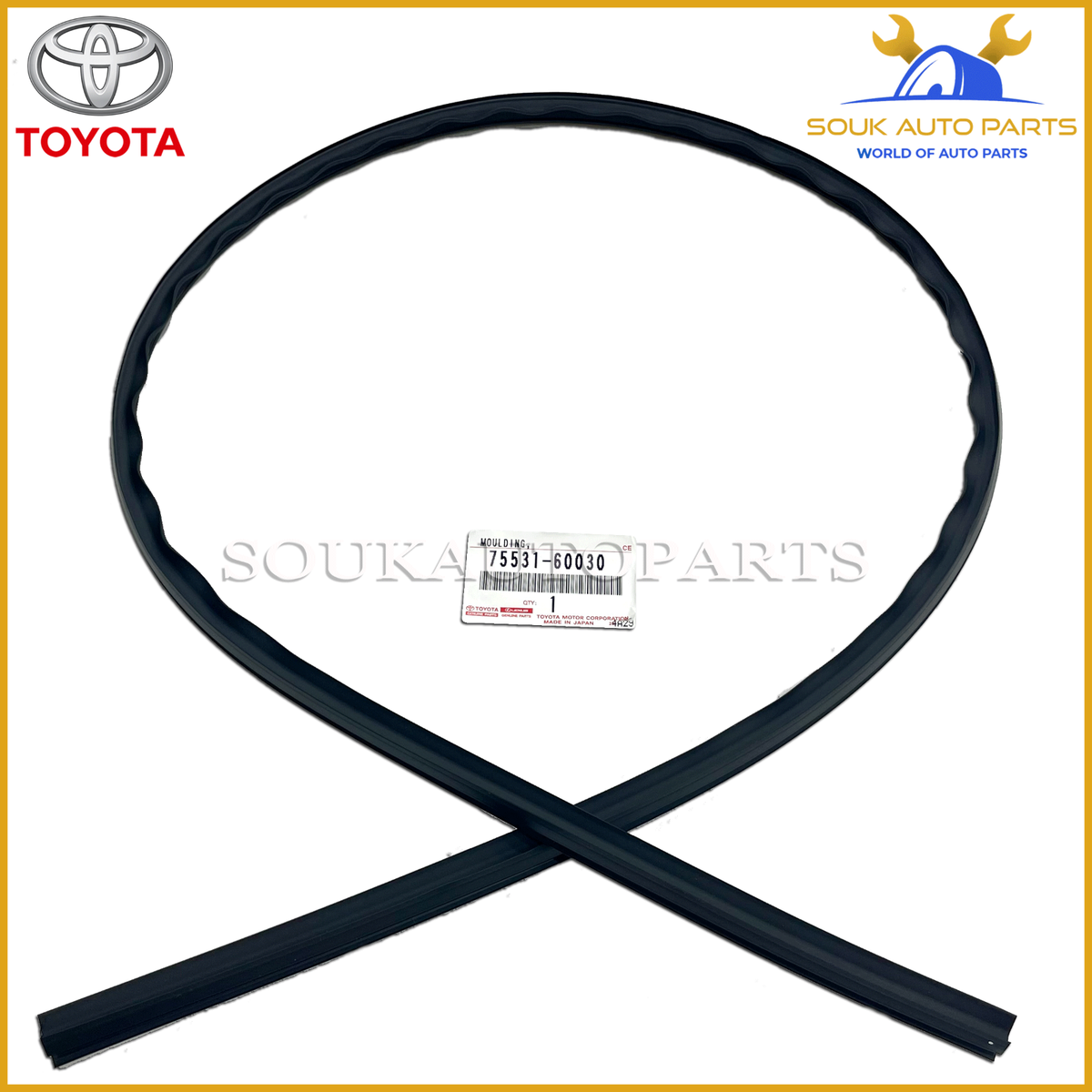 75531-60030 Genuine Toyota MOULDING, WINDSHILED UPPER OUTER
