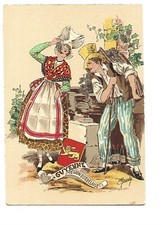 ILLUSTRATION E. NAUDY - COSTUMES DE NOS PROVINCES - GUYENNE REGION BORDELAISE