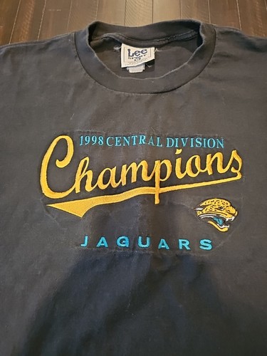 Vtg Jacksonville Jaguars Shirt XL 1998 Central Division Champions Embroidered - Picture 4 of 11