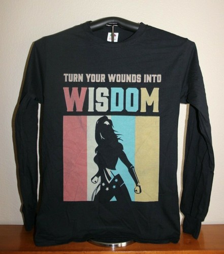 TRASFORMA LE TUE FERITE IN SAGGEZZA T-shirt manica lunga, piccola, nera - Foto 1 di 5