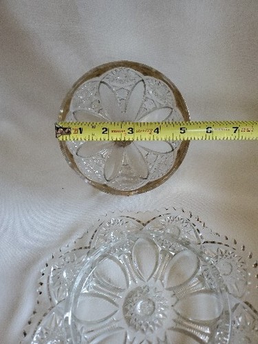 Gold Leaf Vtg Dome Butter Dish Star Saw tooth Edges. - Picture 10 of 10