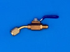 Brass R410 Refrigeration Ball Valve 45° Angle