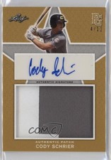 2020 Leaf Perfect Game National Showcase Gold 4/12 Cody Schrier Patch Auto 19am