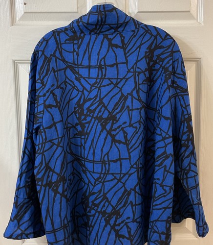 Bryn Walker Sabira Netta Print Stand Collar Long Slv Button Up Jacket Wmns Med - Picture 7 of 18