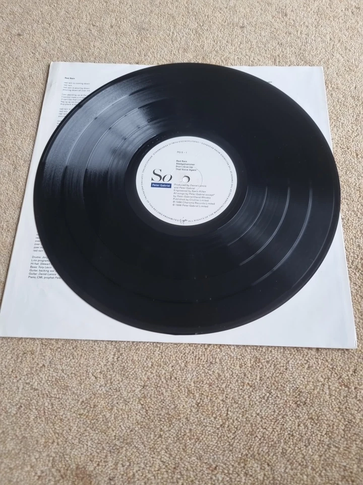 Peter Gabriel - So Vinyl LP Charisma Records UK 1986 1st Pressing - Image 3 of 4