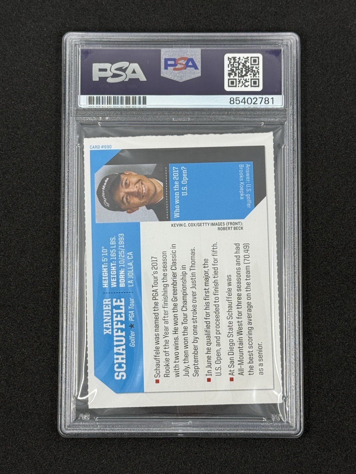 Xander Schauffele Signed 2017 SI for Kids Golf Rookie Card PSA DNA Masters Auto view 10