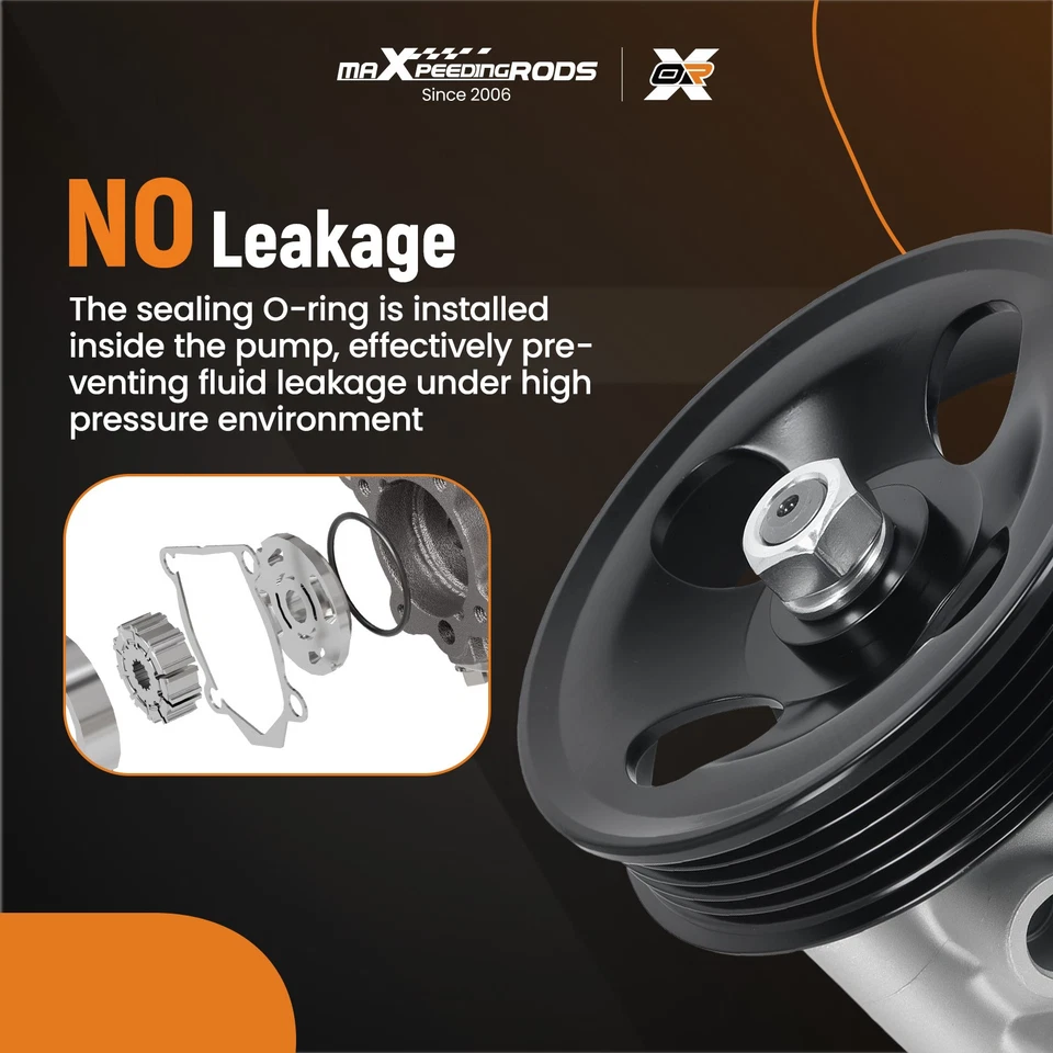 Power Steering Pump for Nissan Frontier Cab Pickup V6 3.3L 1999-2004 21-5219 - Image 4 of 4