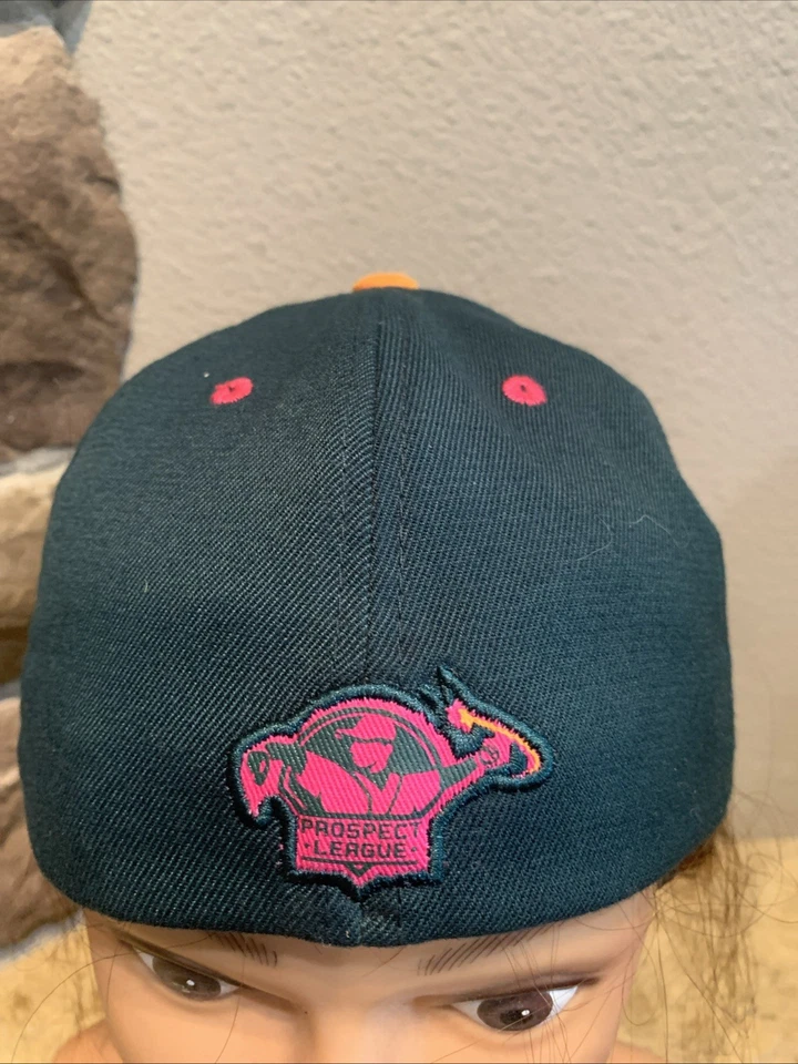 Sombrero ajustado Clinton LumberKings MILB Zephyr verde/fucsia Foto 2 de 4