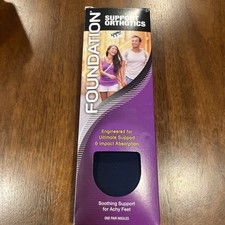 Foundation Support Orthotics Full Length Shoe Insoles Mens 5-6.5 Womens 6-7.5 A