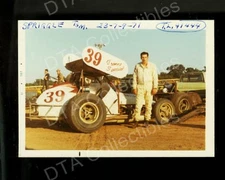 TOM SPRIGGLE #39 WINGED SPRINT CAR RACE PHOTO 1971 