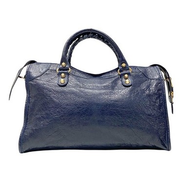 BALENCIAGA The Giant City 12 Navy Grain Calfskin Two Way Bag | eBay