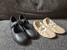 Dance Shoes Size 4 - black tap shoes ballet shoes