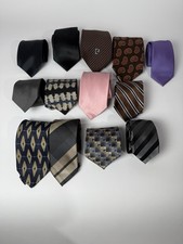 Lot of 13 Men  s Ties Multiple Brands / Colors / Patterns