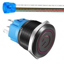 Verriegelungsschalter LED 22mm Edelstahl 110V 220V