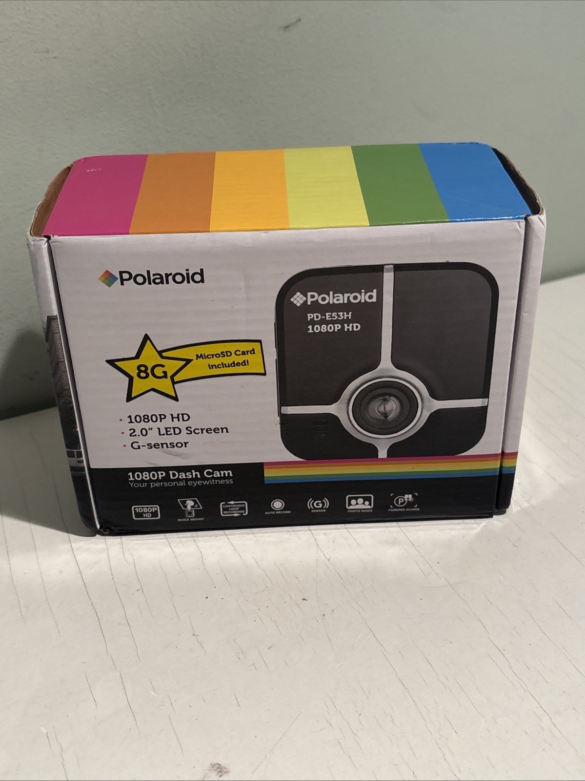 Brand New & Sealed Polaroid PD-E53H 1080P HD Dash Cam with 8