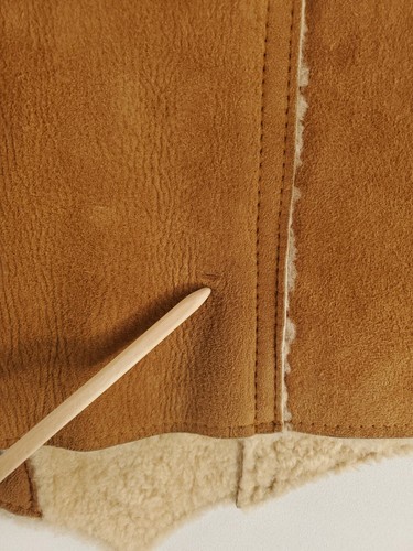 Overland Sheep Skin Co Taos NM Full Snap Lammfell Leder Wolle Weste Herren XL - Bild 6 von 10