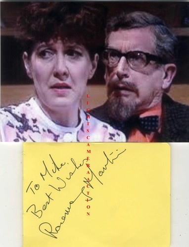 Rosemary Martin vintage signed page