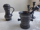 VTG Foca Oosterbeek Zupef Pewter Dollhouse Miniatures Lot of 4 Dutch Holland  — photo 4