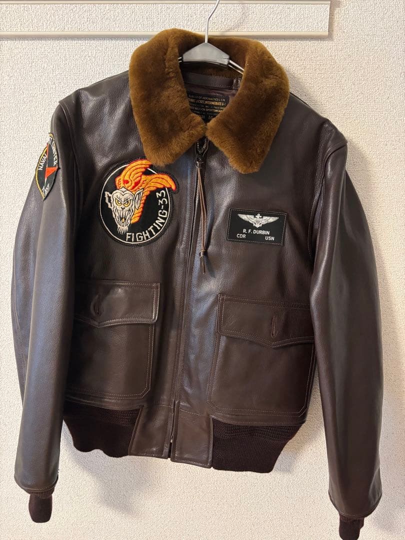 Buzz Rickson's G1 Patch Jacket M Brown Unused Vin… - image 1