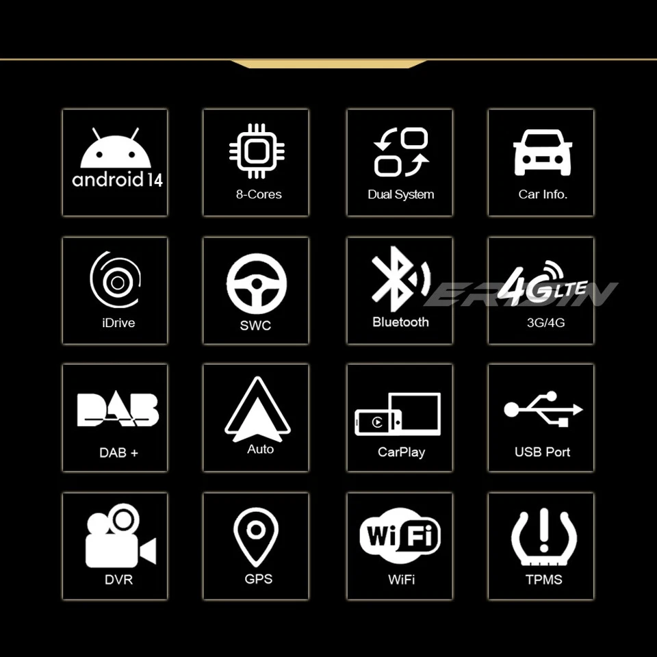 10.25" Android 14 Autoradio CarPlay Navi für BMW F30 F31 F34 F32 F33 F36 F82 F80 - Bild 2 von 4