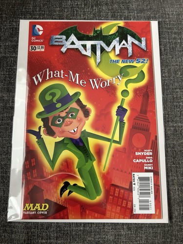 Batman 30 The New 52 Mad Variant Riddler Zero Year 1 - 2014 Snyder Capullo
