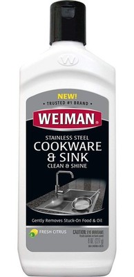 Weiman Stainless Steel Sink and Pots & Pans 8 Ounce (Pack of 1), No Color 