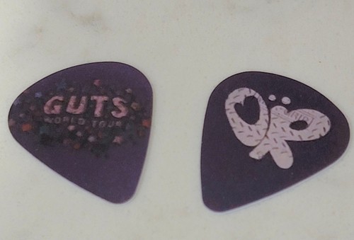 2x 🎸Guitar Pick Olivia Rodrigo Emily Rosenfeld Guts Tour Concert Replica Band X - Picture 1 of 2