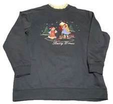 Vintage Christmas Sweatshirt Christmas Sweater Teddy bear S F2