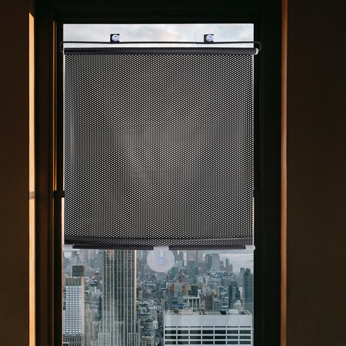  2 Sets Balkonschirm Saugnapf Rollos Küche Sichtschutz Vorhang Fenstervorhang - Bild 2 von 12