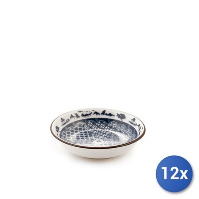 12x H&H Porzellan-Schälchen Seta Blau 10x2,5Cm Designs Sortiment