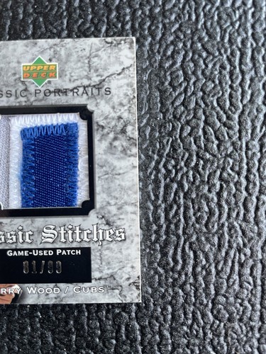 🔥KERRY WOOD 2003 UD CS 3 COLOR GAME USED NAME PLATE CUBS JERSEY PATCH #D /99!🔥 - Picture 2 of 6