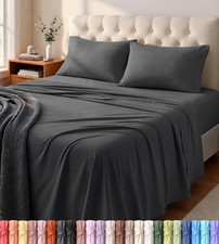 King Sheet Set Jersey Knit 4 Piece Cotton Soft Stretch
