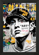 Pop Art Portrait Framed Wall Art Poster Canvas Print Picture