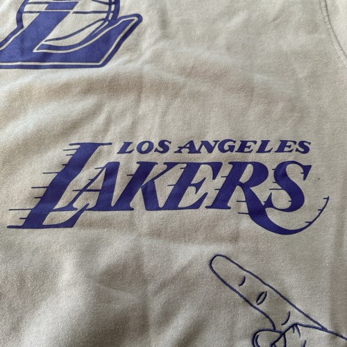 Ultra Game Men’s Los Angeles Lakers Hoodie Medium AOP Beige Pullover Rare HTF - Picture 22 of 22