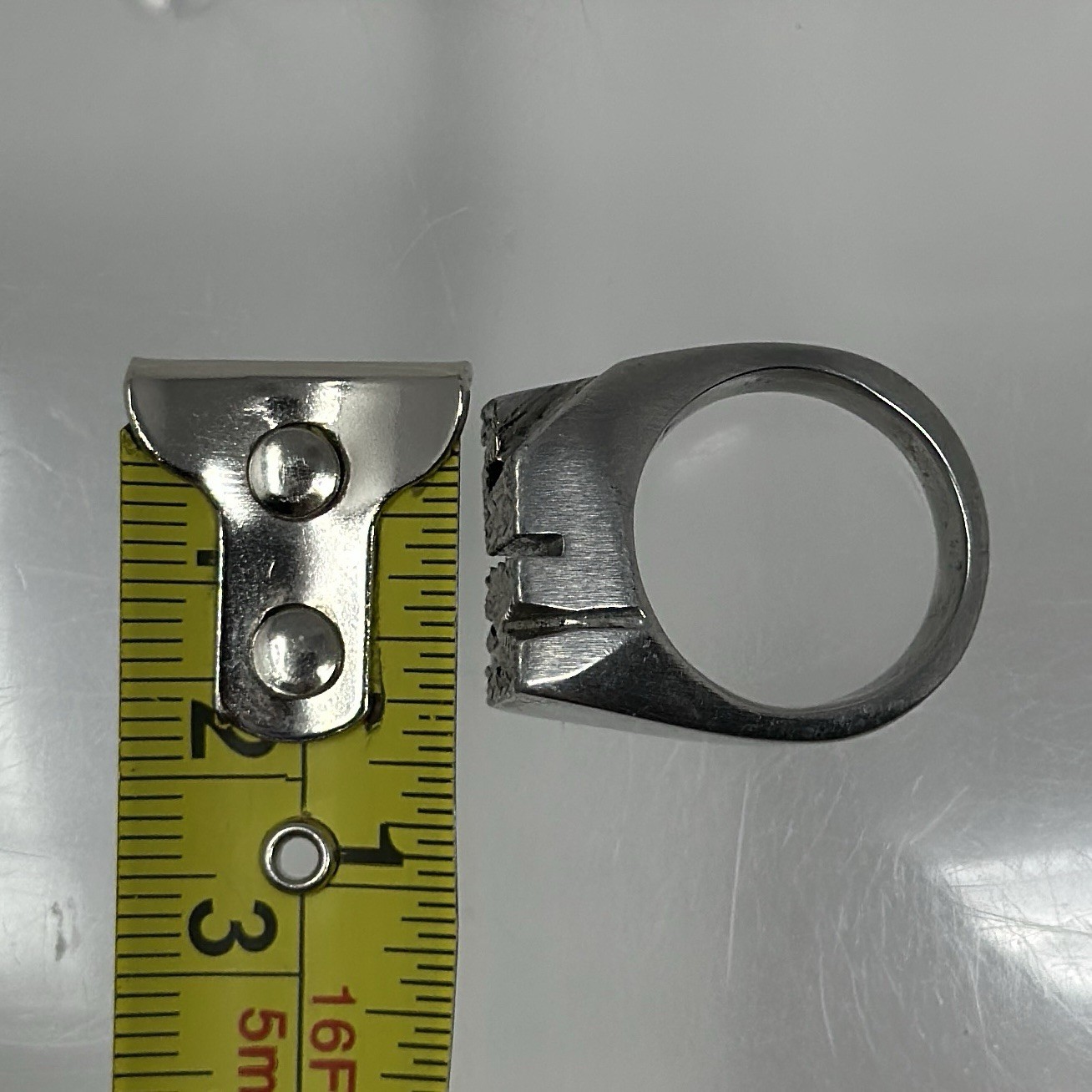 Vintage Silver Tone JM Initial Ring Initial Perso… - image 9