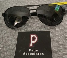 Foster Grant Men's POLARIZED Black Aviator Sunglasses COLE POL 100 UV