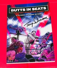BUTTS IN SEATS THE TONY SCHIAVONE STORY SIGNED BOOK TRADE PAPERBACK AEW WCW