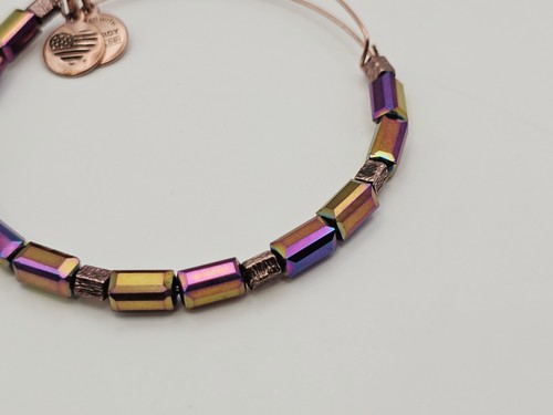 Alex & Ani "Aurora " Borealis Metallic Acrylic Golden Beaded Bracelet ✨️ - Picture 4 of 10