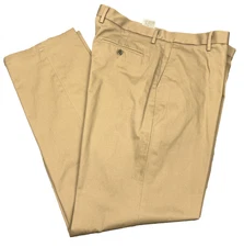 Dockers Classic Fit Flat Front Slacks Mens 42 X 30 Khaki Casual Pants