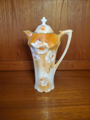 RS Germany Chocolate or Coffee Pot 11" With Floral Design - Picture 1 of 9
