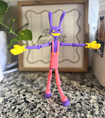 The Digital Circus Jax Articulated 3D Print Toy   Posed Display Figure