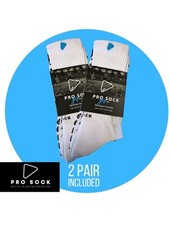 2 Pairs Premium Soccer Grip Socks Men, Women and Youth, Non-Slip Size 4-6 
